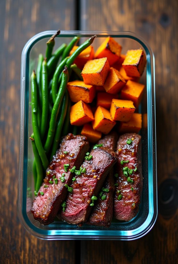 Delicious Beef & Sweet Potato Meal Prep Bowls filled with protein, healthy carbs, and vibrant vegetables for balanced nutrition.