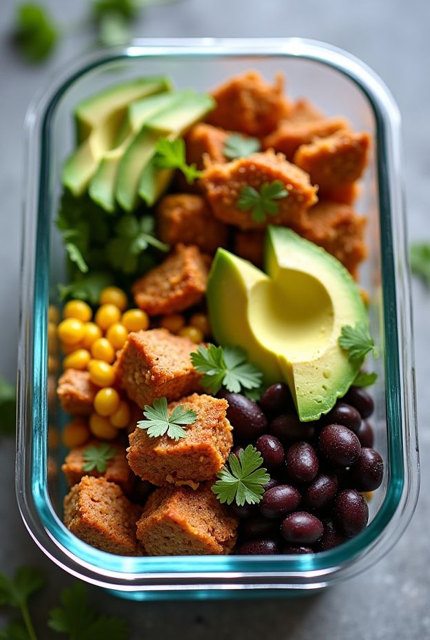 Healthy gluten-free turkey taco bowls with avocados, beans, and cilantro, ideal for meal prep and nutritious eating.