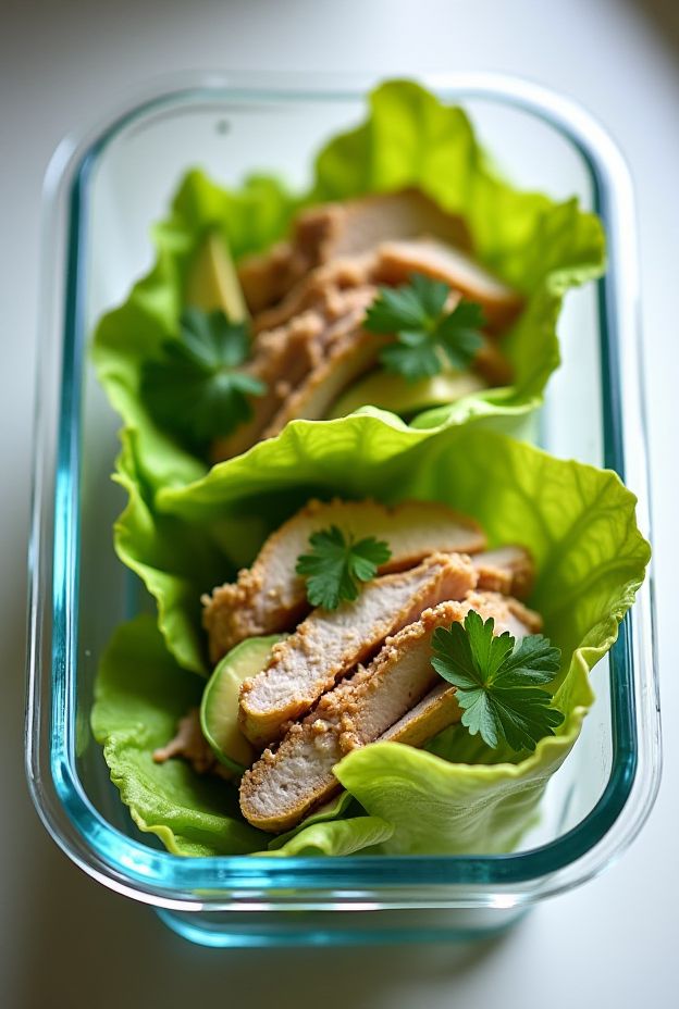 Healthy Turkey and Avocado Lettuce Wraps meal prep recipe, rich in protein and low in carbs.