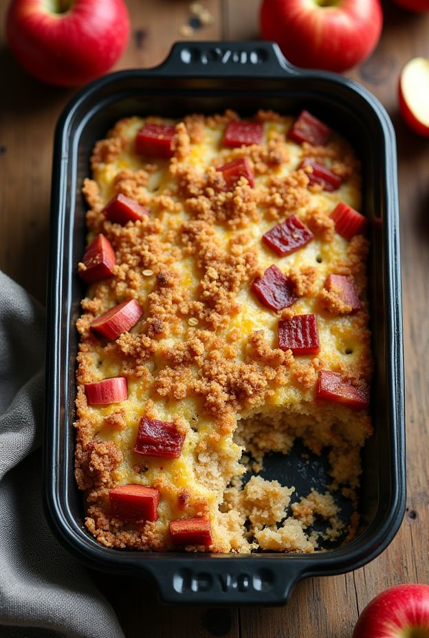 A delicious Apple Turkey Breakfast Bake with sausage, apples, and oats, baked to golden perfection.