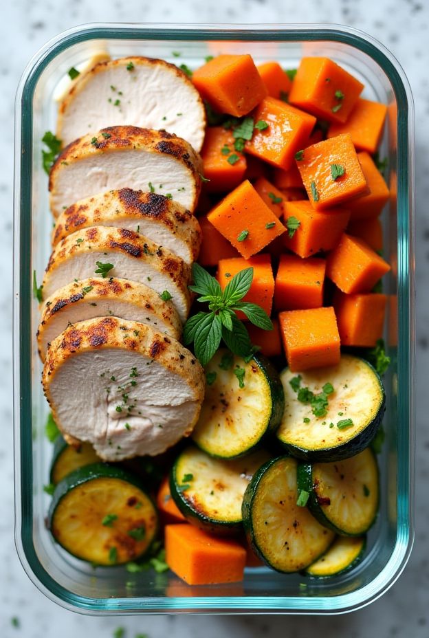 AIP Turkey & Veggie Bowls featuring turkey breast, zucchini, and butternut squash, ideal for meal prep and healthy eating.