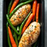 GERD-Friendly Baked Chicken with steamed vegetables, an ideal meal prep for acid reflux-friendly diet.