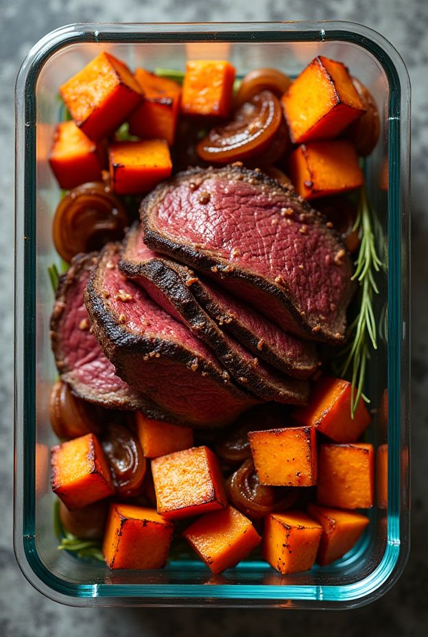 Paleo Beef Liver with Sweet Potato and Onions - nutrient-dense meal packed with vitamins and flavors.